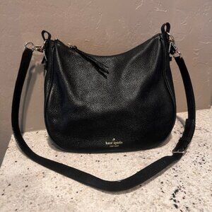 KATE SPADE Black Pebbled Leather Crossbody Bag
